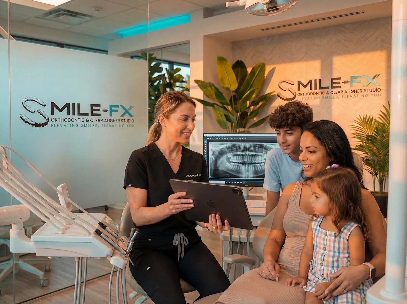 SMILE-FX clinic image. AI detection: 97% fake, 92% AI likelihood